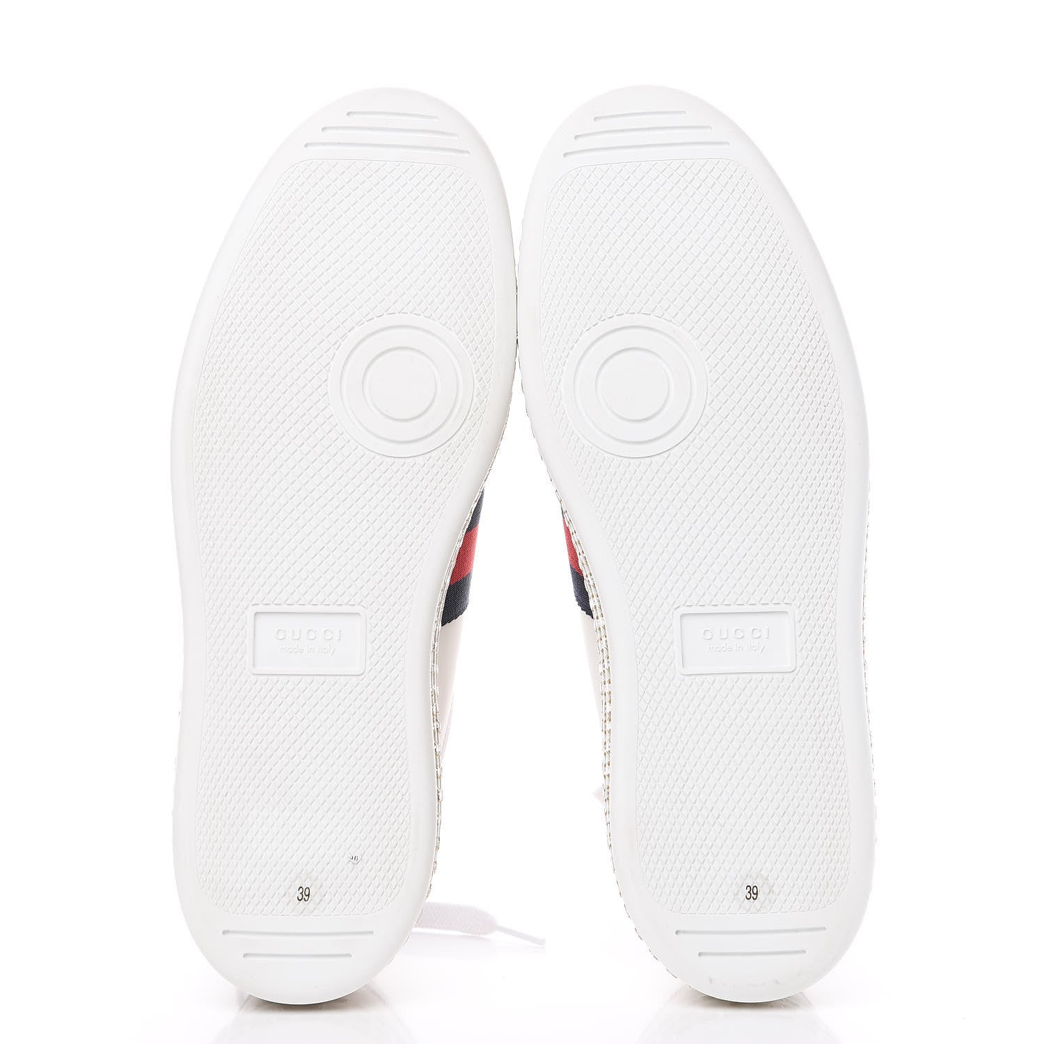 Gucci Calfskin Crystal Web Bee Embroidered Womens Ace Platform Sneakers 39 White 5 of 8