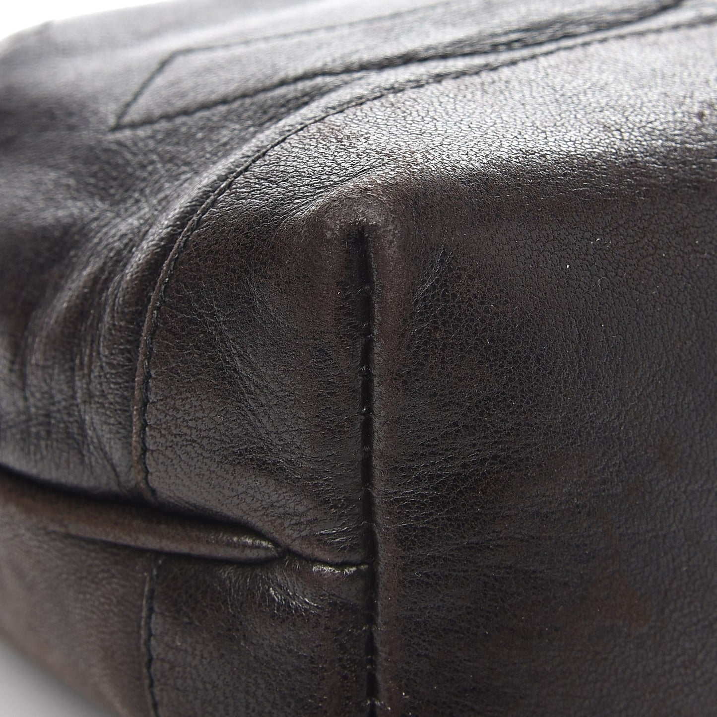 Lambskin CC Drawstring Bag Black