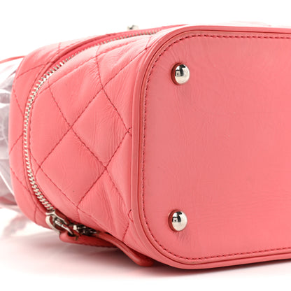 Chanel Crumpled Calfskin PVC Quilted Flap Pink 9 of 20