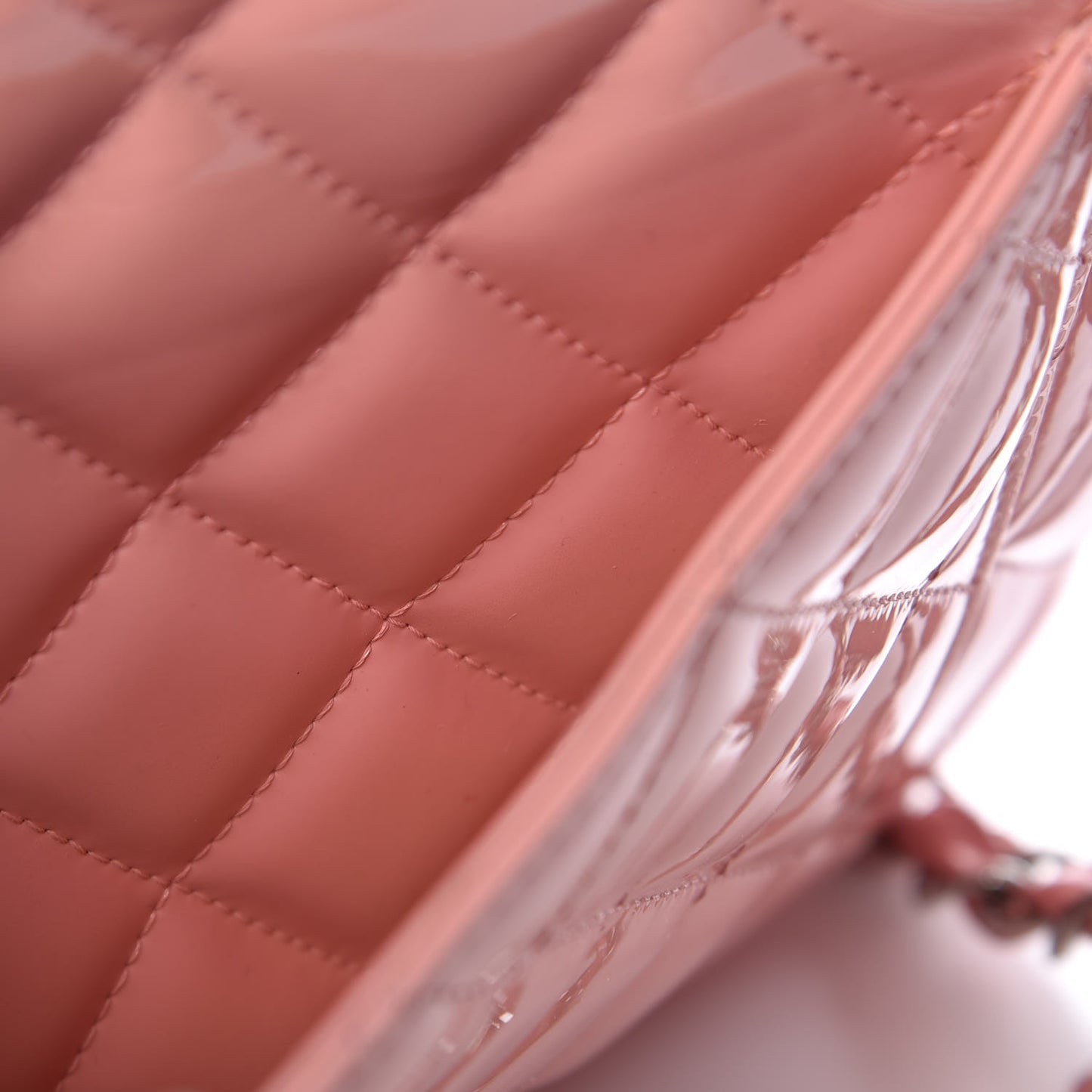 Patent Quilted Jumbo Double Flap Pink