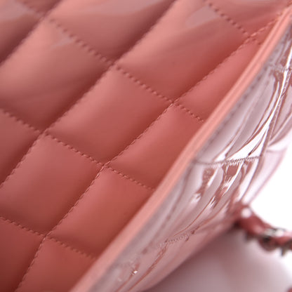 Chanel Patent Quilted Jumbo Double Flap Pink 17 of 23