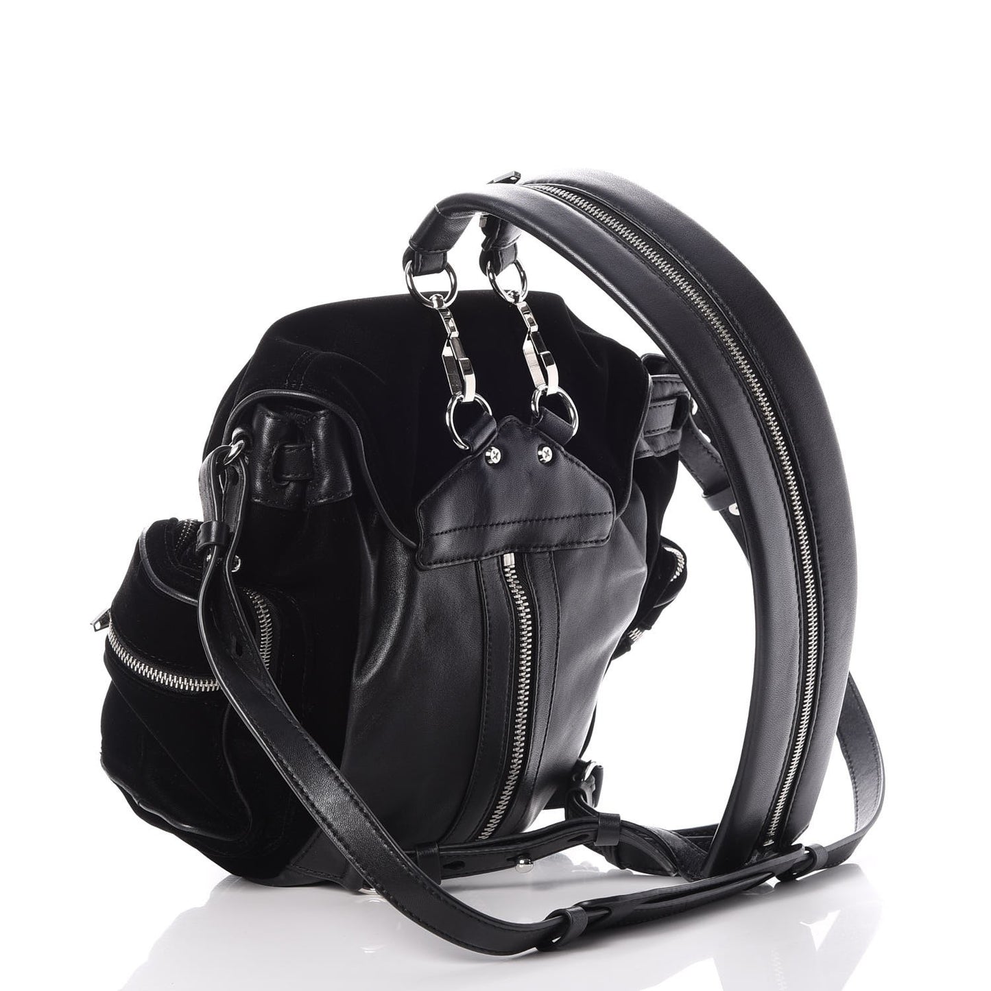 Lambskin Velvet Mini Marti Backpack Black Nickel Hardware
