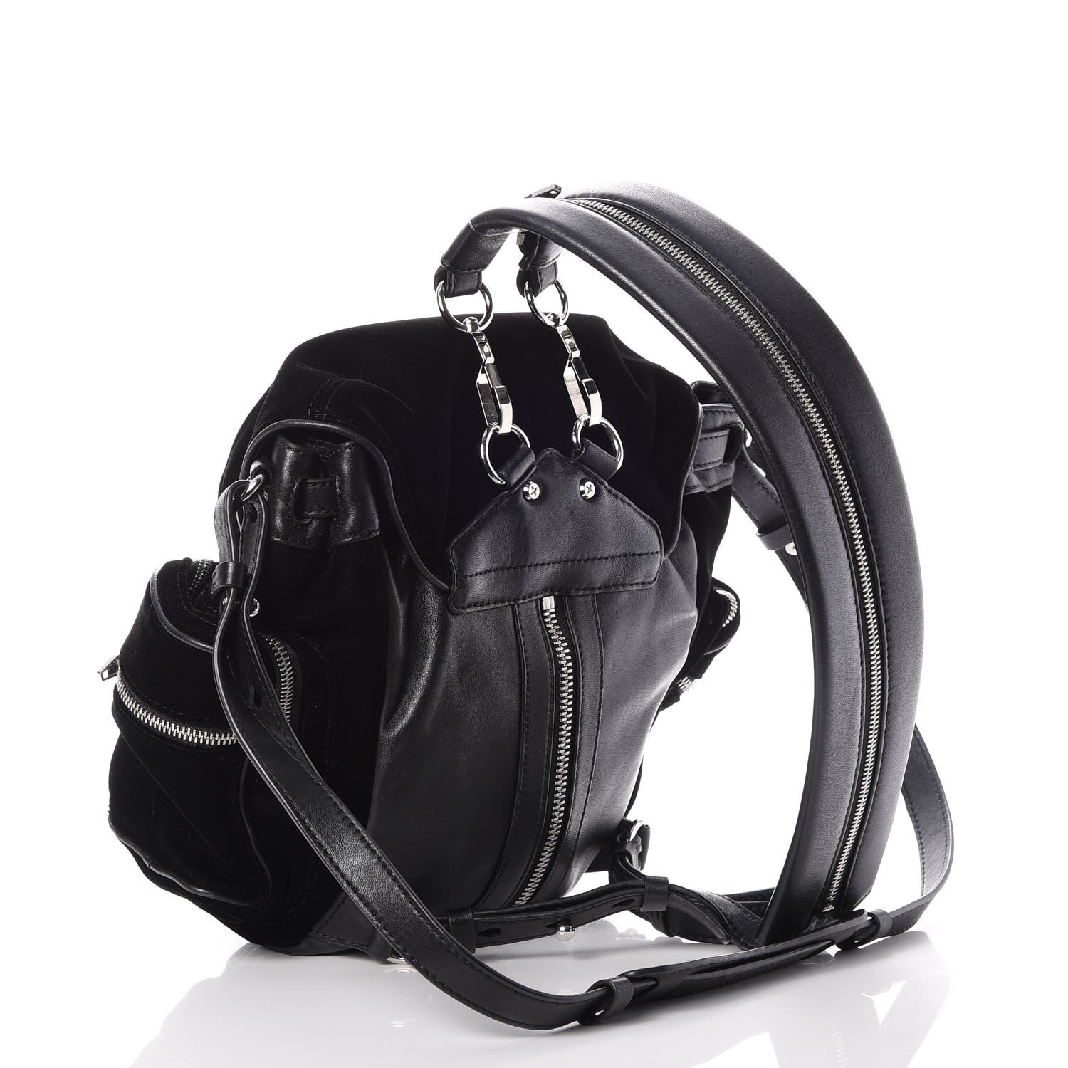 Alexander Wang Lambskin Velvet Mini Marti Backpack Black Nickel Hardware 5 of 10