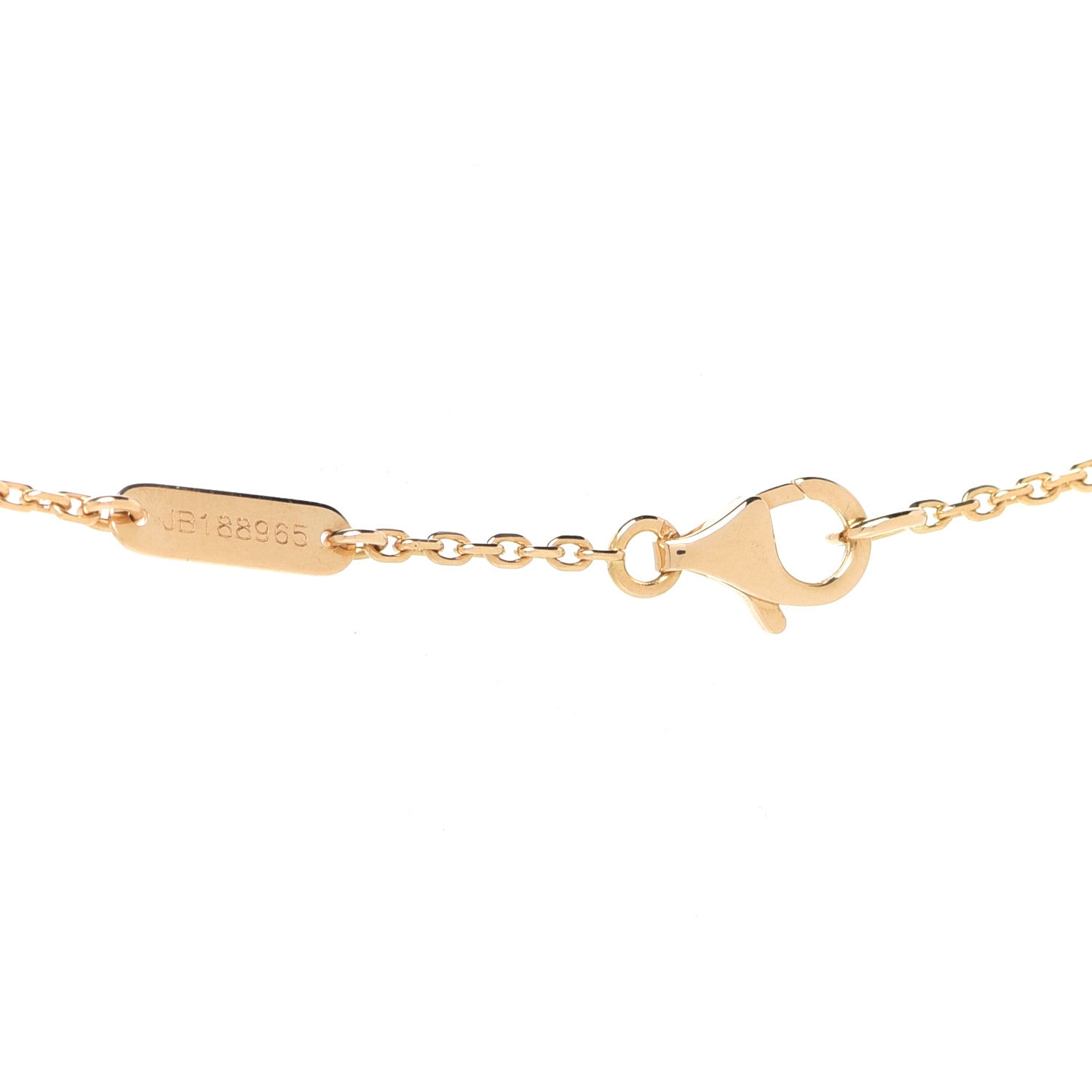 Van Cleef & Arpels 18K Yellow Gold Mother of Pearl Lucky Alhambra Butterfly Pendant Necklace 4 of 6