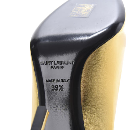 Saint Laurent Metallic Calfskin Opyum 85 Pumps 39.5 Gold 8 of 10