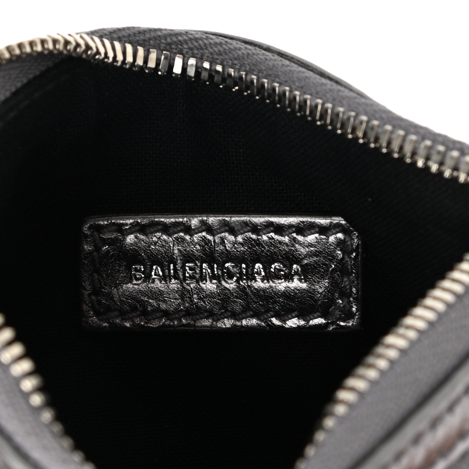 Balenciaga Agneau Le Cagole Clip On Card Mirror Gunmetal 6 of 9
