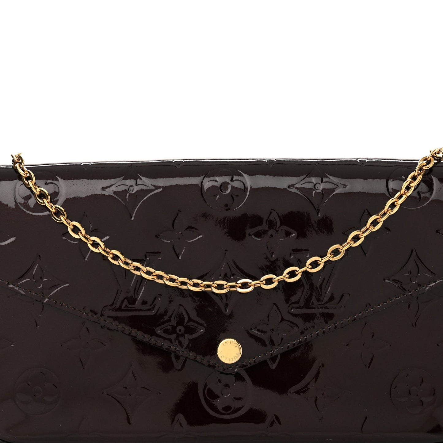 Vernis Pochette Felicie Chain Wallet Amarante