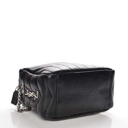 Saint Laurent Calfskin Y Quilted Monogram Small Loulou Bowling Bag Black 4 of 7