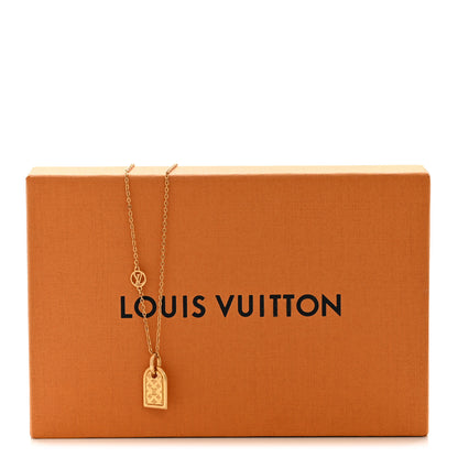 Louis Vuitton Nanogram Name Tag Necklace Gold 8 of 8