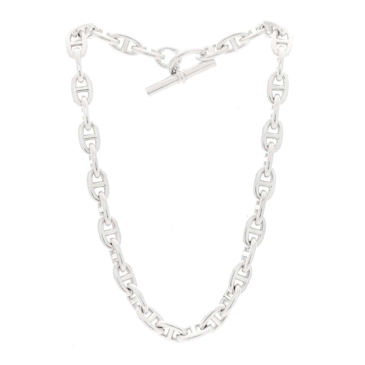 Hermes Sterling Silver GM Chaine D'Ancre Necklace 3 of 4