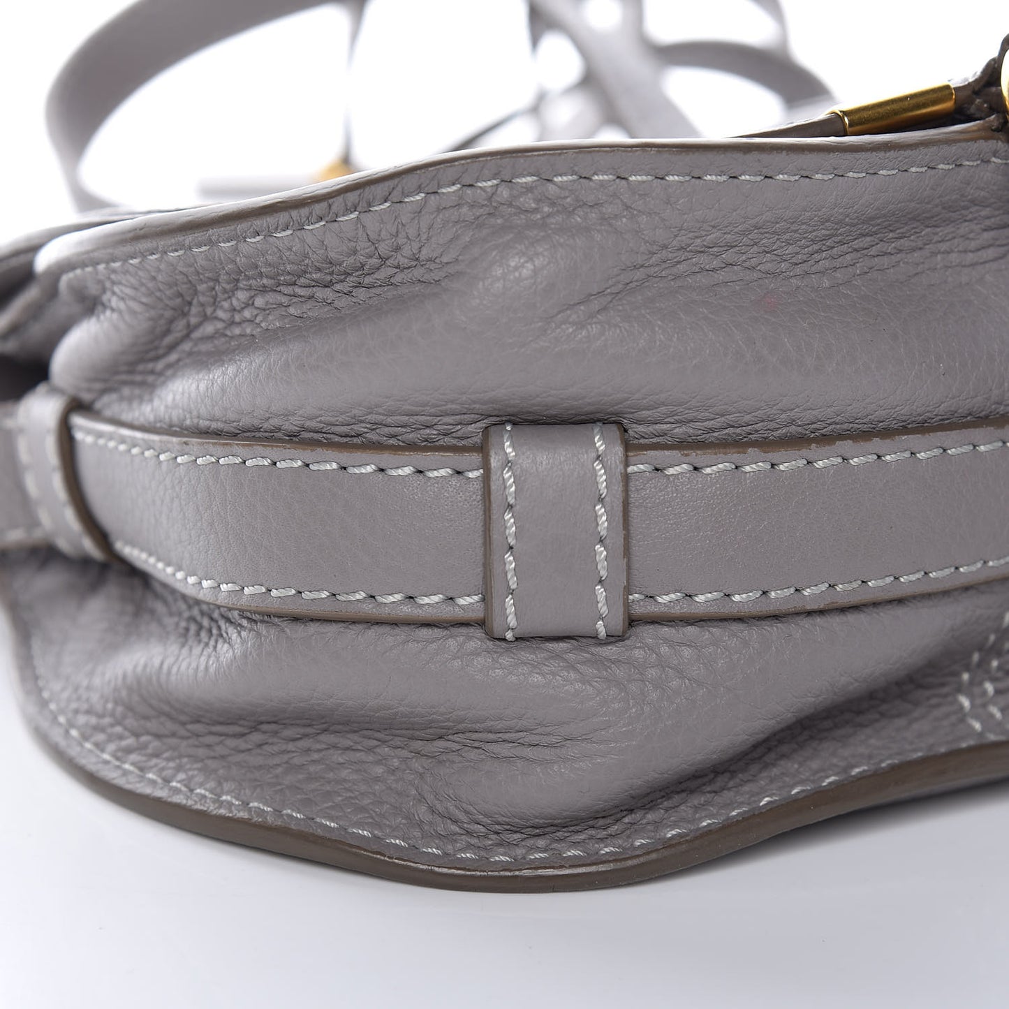 Calfskin Mini Marcie Round Crossbody Bag Cashmere Grey
