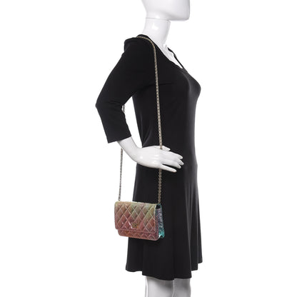 Chanel Metallic Goatskin Quilted 2.55 Reissue Wallet on Chain WOC Multicolor 2 of 11
