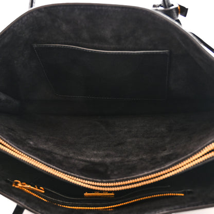 Miu Miu Goatskin Madras Tote Black 6 of 18