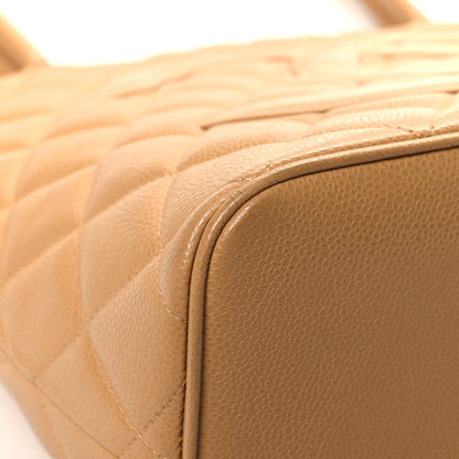 Chanel Caviar Quilted Medallion Tote Beige 9 of 13