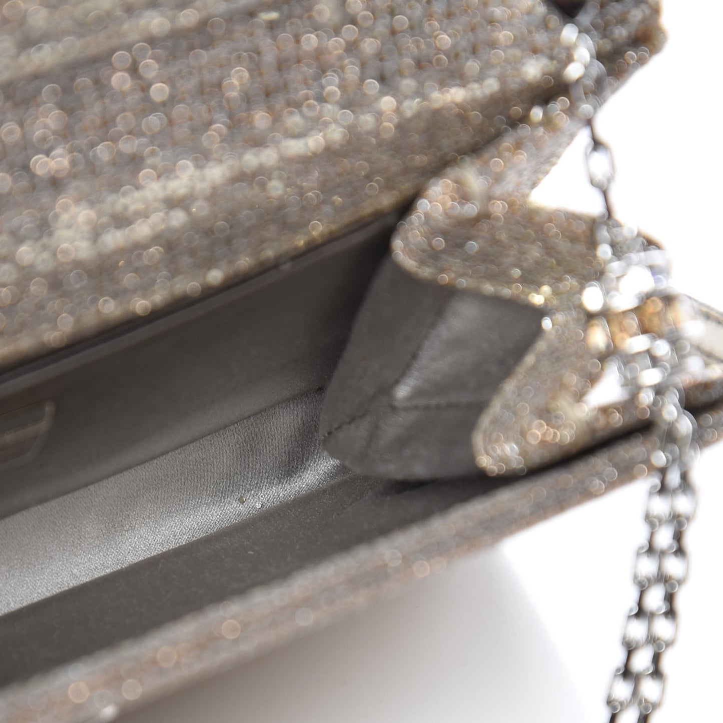 Metallic Lurex Clutch Silver