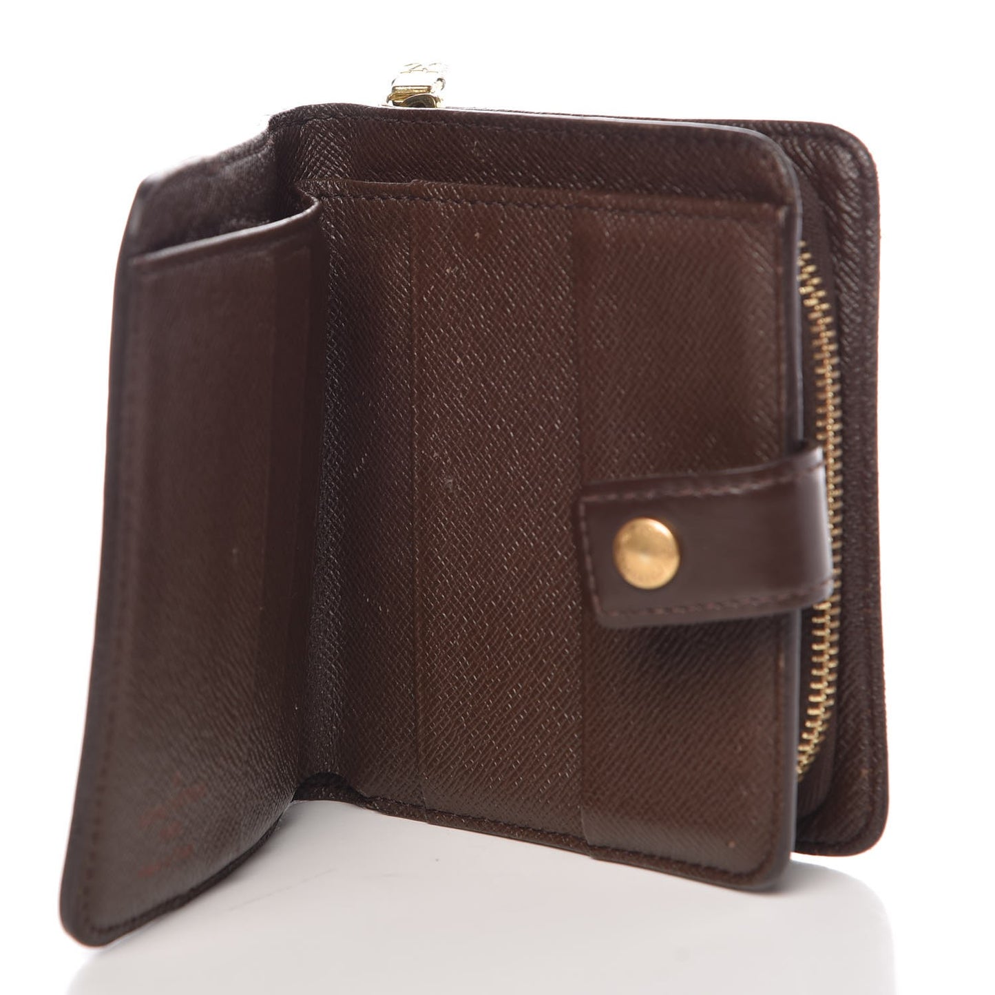 Damier Ebene Zippe Zipped Compact Wallet