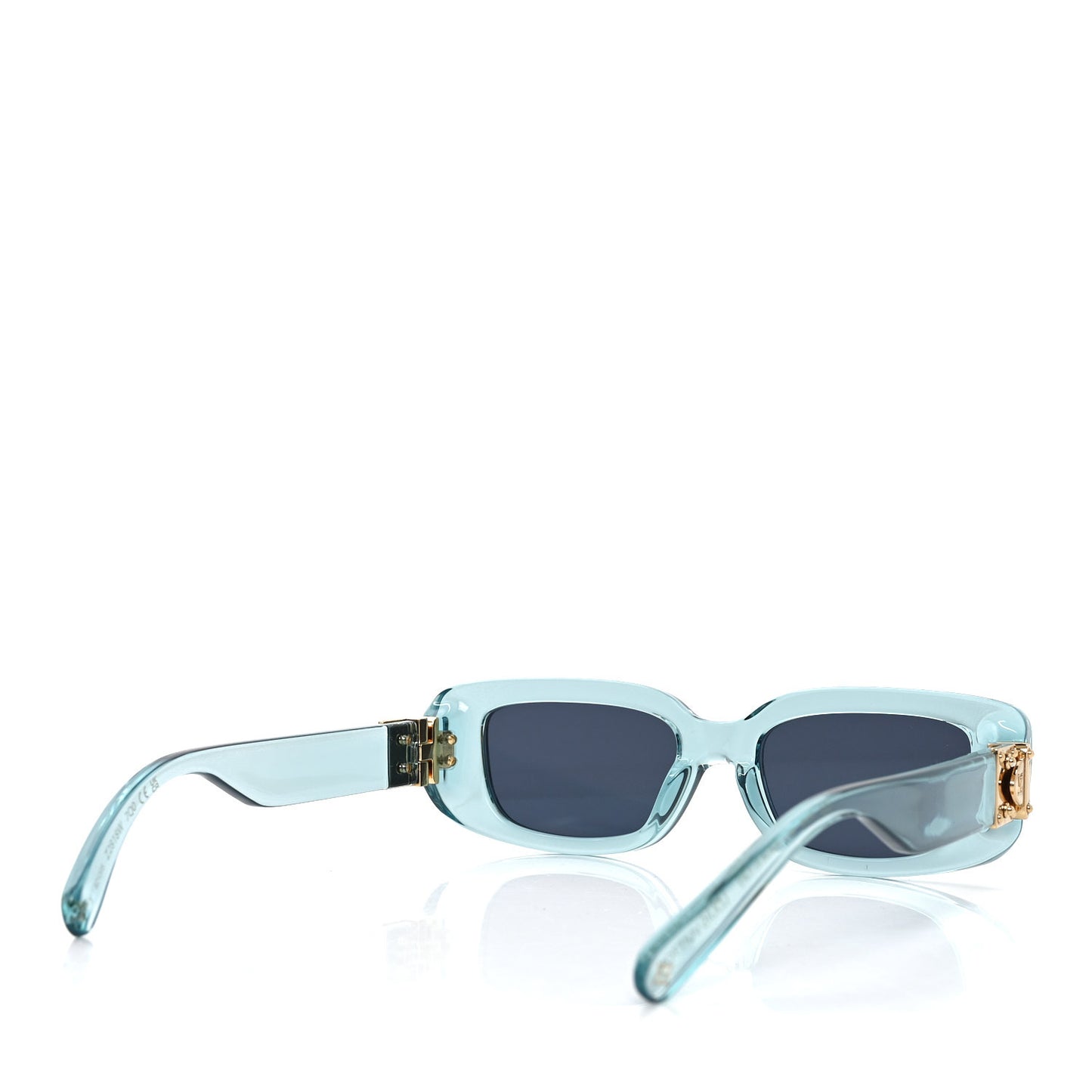 Acetate S Lock Cat Eye Sunglasses Z2818W Crystal Blue