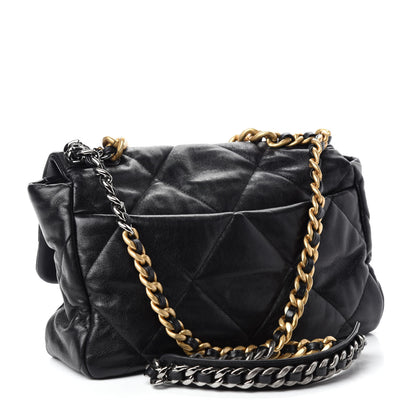 Chanel Lambskin Quilted Large Chanel 19 Flap Black 3 of 11