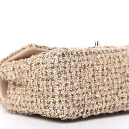 Chanel Tweed Quilted Mini Rectangular Flap Beige 6 of 11