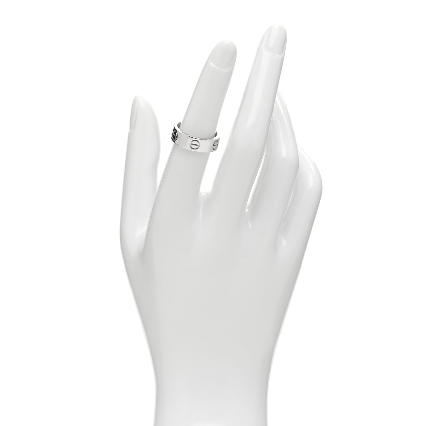 18K White Gold 5.5mm LOVE Ring 51 5.75