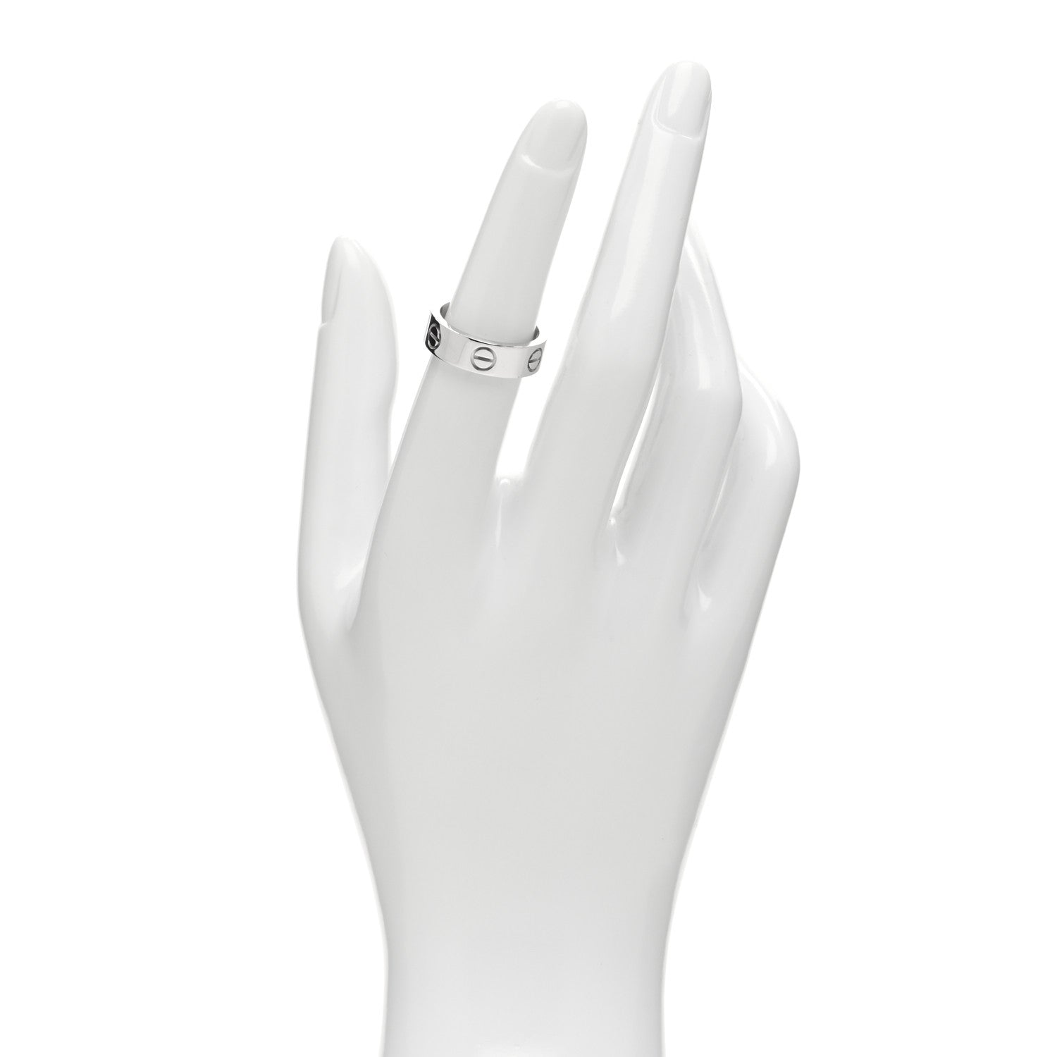 Cartier 18K White Gold 5.5mm LOVE Ring 51 5.75 2 of 4