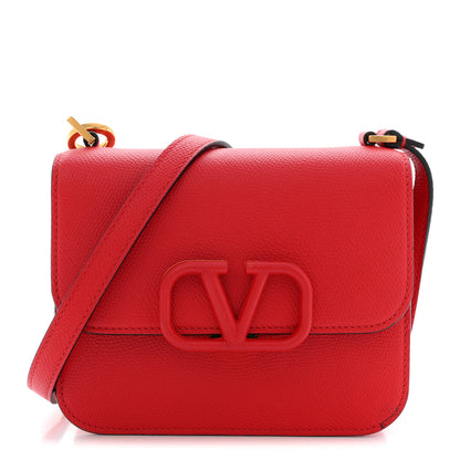 Valentino Garavani Grainy Calfskin Small VSling Shoulder Bag Red 1 of 10