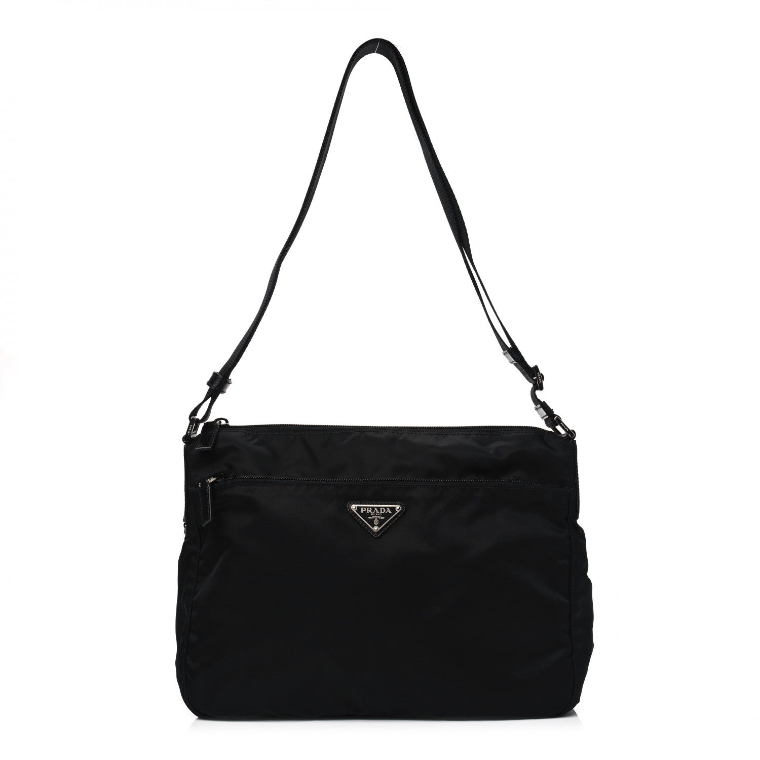 Prada Tessuto Nylon Messenger Bag Black 1 of 6