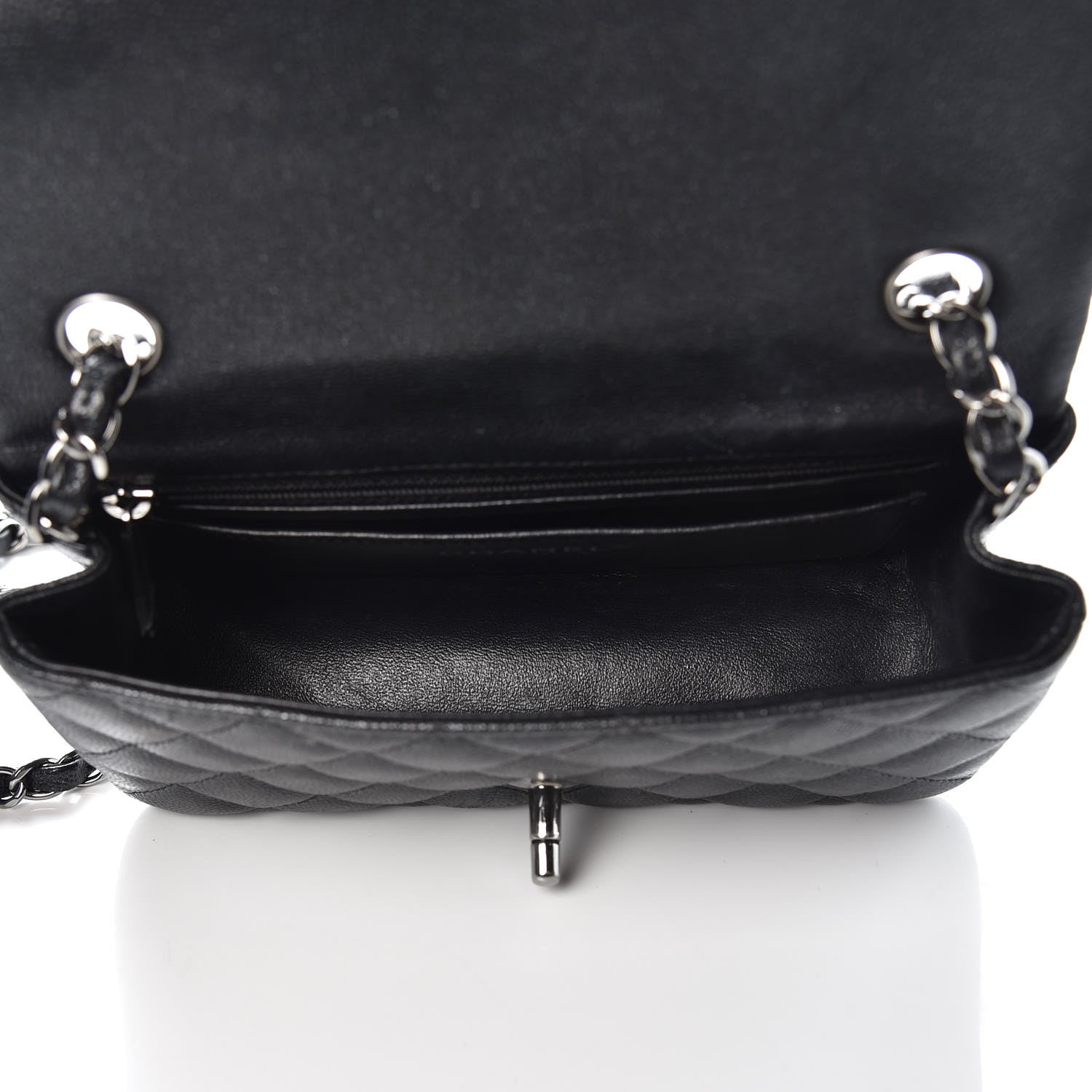Chanel Metallic Caviar Quilted Mini Rectangular Flap Black 5 of 12