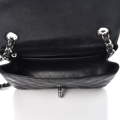 Chanel Metallic Caviar Quilted Mini Rectangular Flap Black 5 of 12