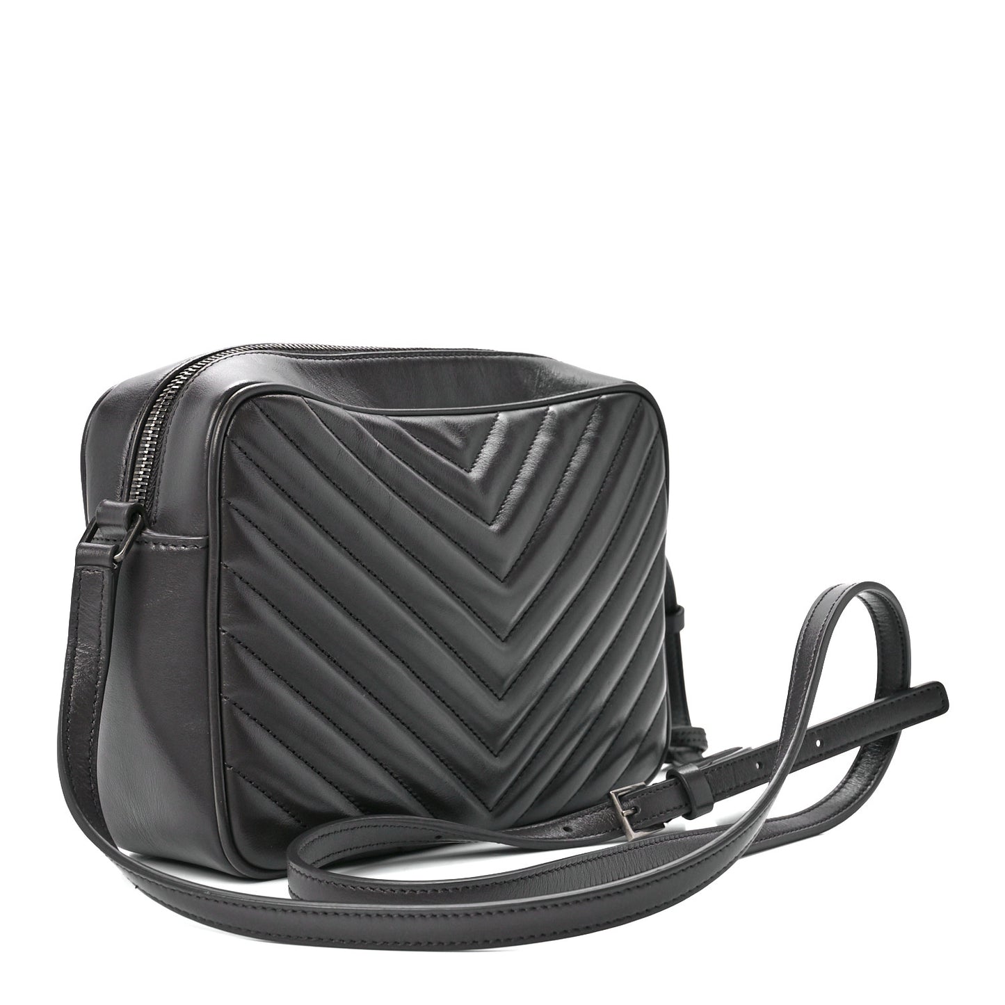 Calfskin Matelasse Monogram Lou Camera Bag Asphalt