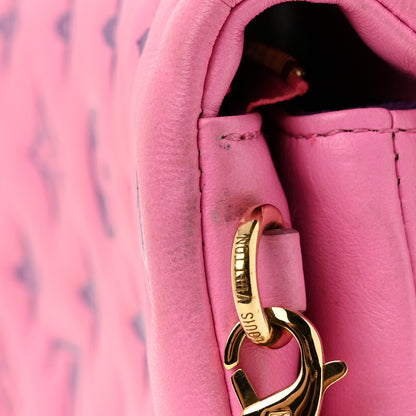 Louis Vuitton Lambskin Embossed Monogram Vuittamins Pochette Coussin Rose Violet 12 of 13