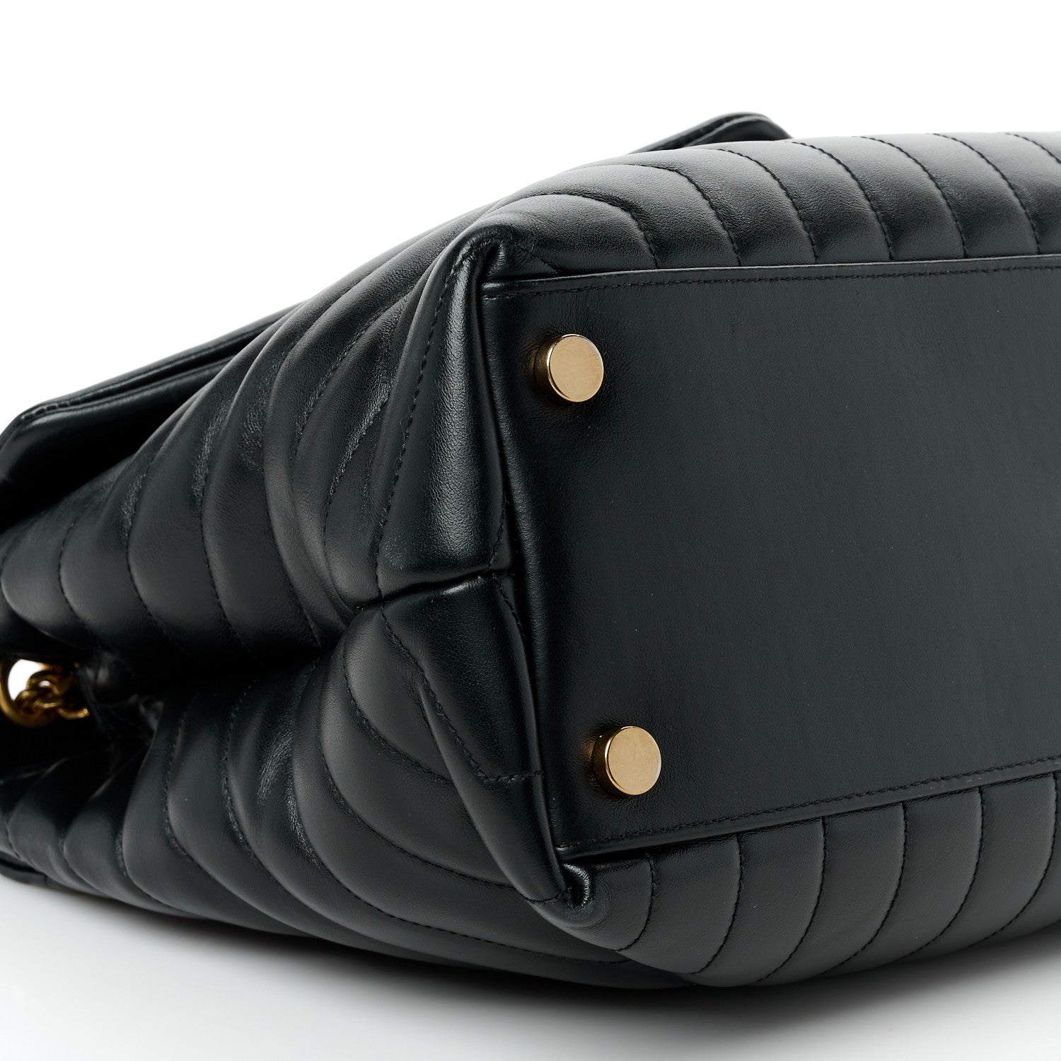 Saint Laurent Calfskin Y Quilted Monogram Large Loulou Chain Satchel Black 10 of 11