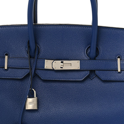 Hermes Taurillon Novillo Sea Surf and Fun Birkin 35 Bleu Saphir 8 of 13