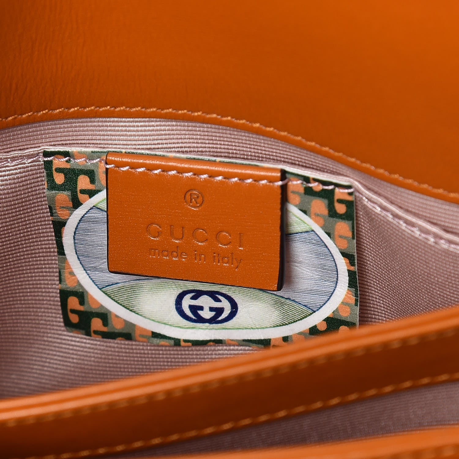 Gucci Calfskin Canvas Diagonal GG Rajah Shoulder Bag Brown 8 of 10