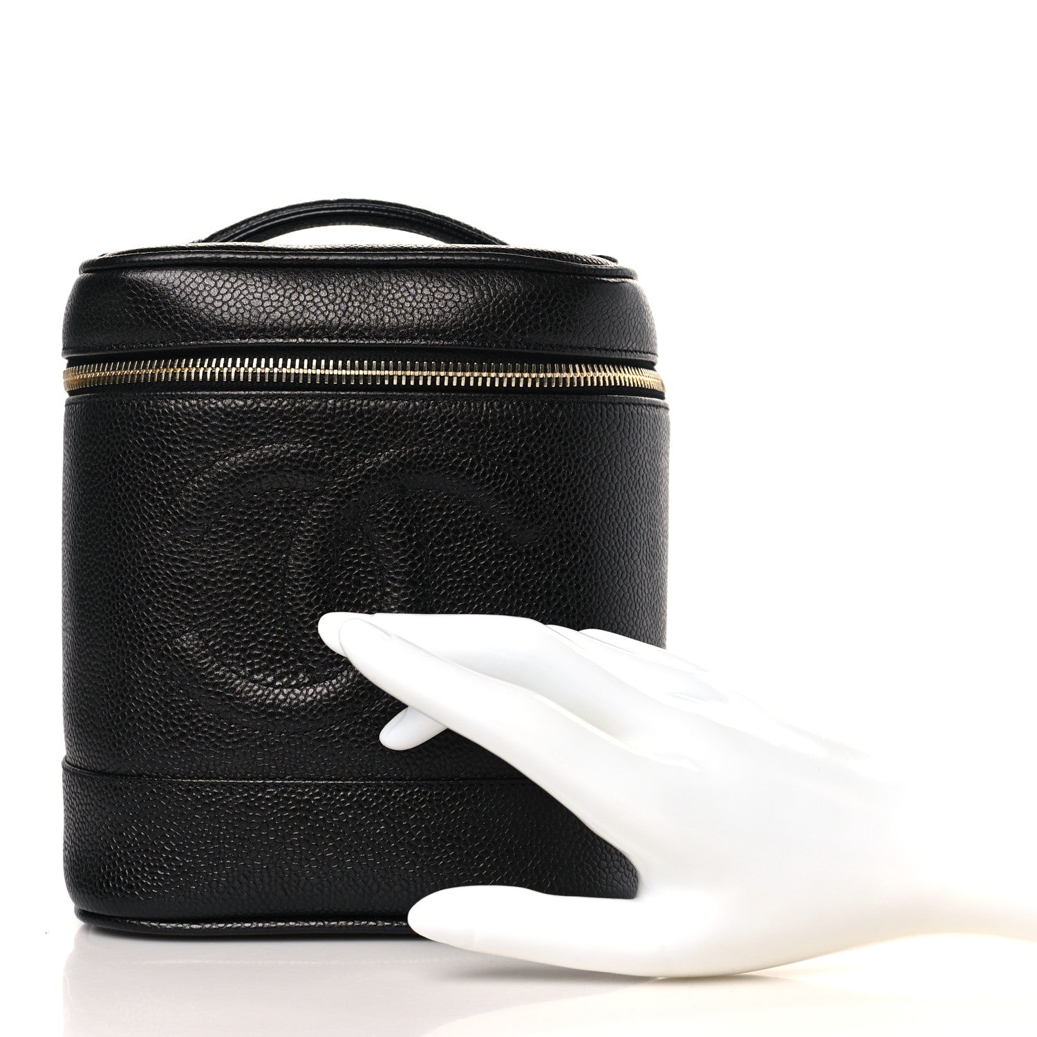 Chanel Caviar Vanity Cosmetic Case Black 3 of 10