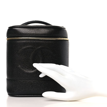 Chanel Caviar Vanity Cosmetic Case Black 3 of 10
