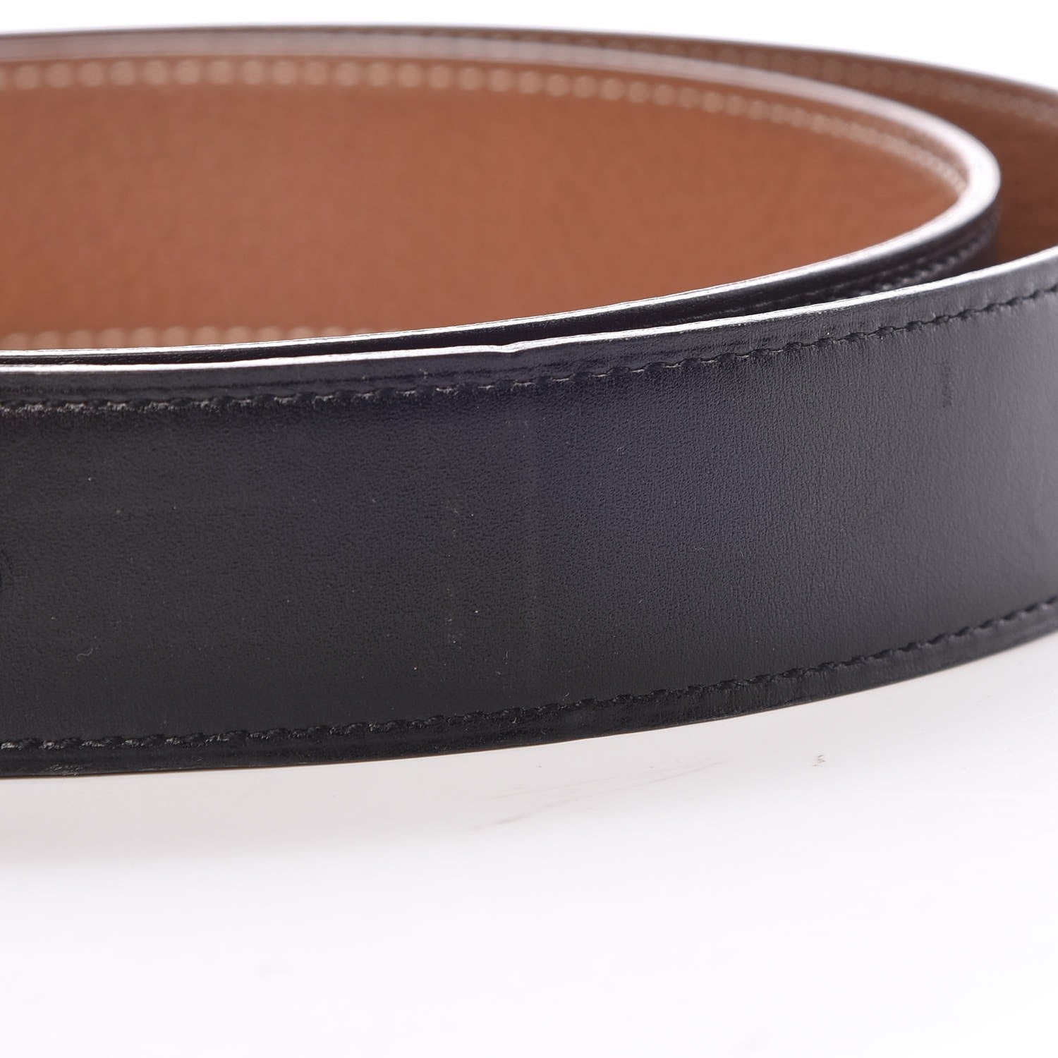 Hermes Box Togo 32mm Belt Strap 90 Black Gold 6 of 7