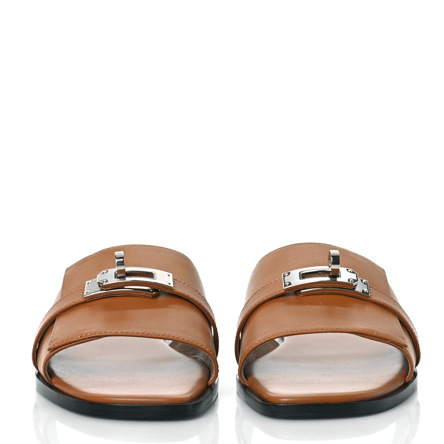Calfskin Giulia Sandals 37 Naturel