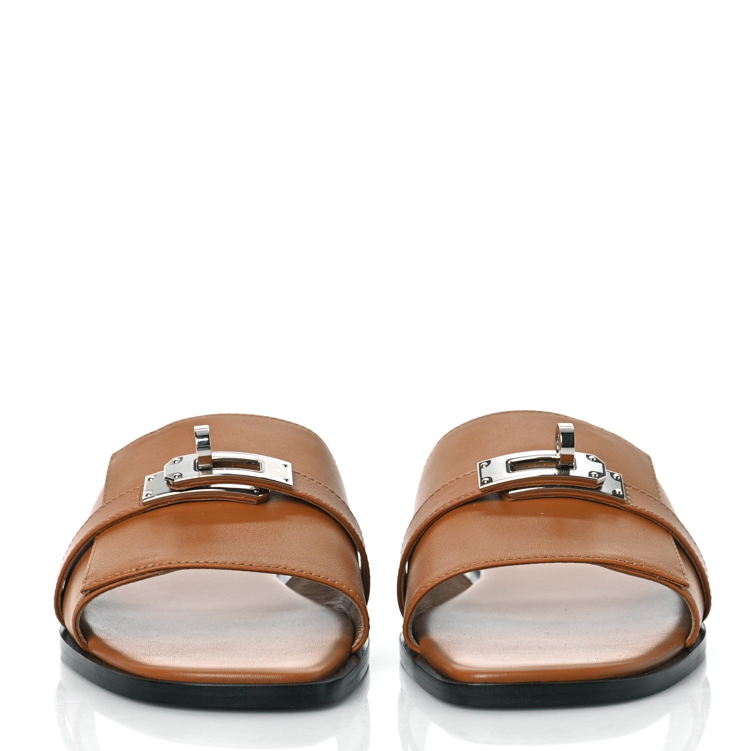 Hermes Calfskin Giulia Sandals 37 Naturel 2 of 11