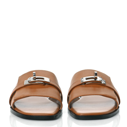 Hermes Calfskin Giulia Sandals 37 Naturel 2 of 11