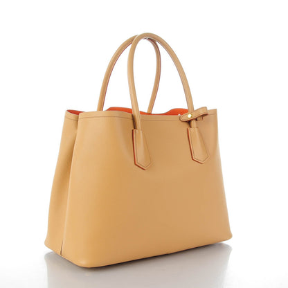 Prada Saffiano Cuir Medium Double Bag Noisette Papaya 3 of 8