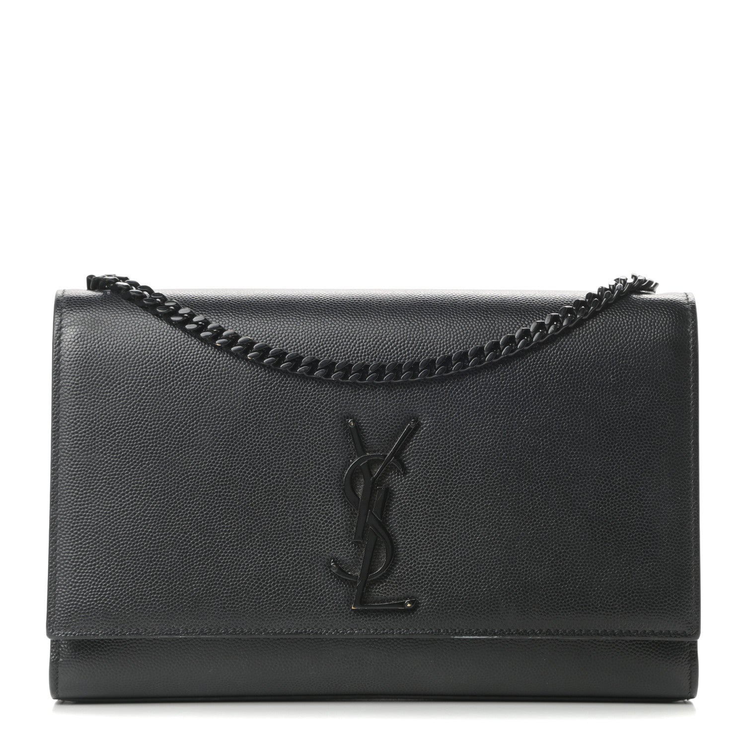 Saint Laurent Grain De Poudre Medium Classic Monogram Kate Satchel Black 1 of 18