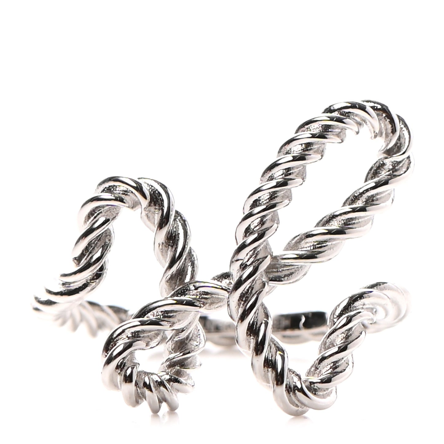 Brass Cord'H Scarf Ring Silver