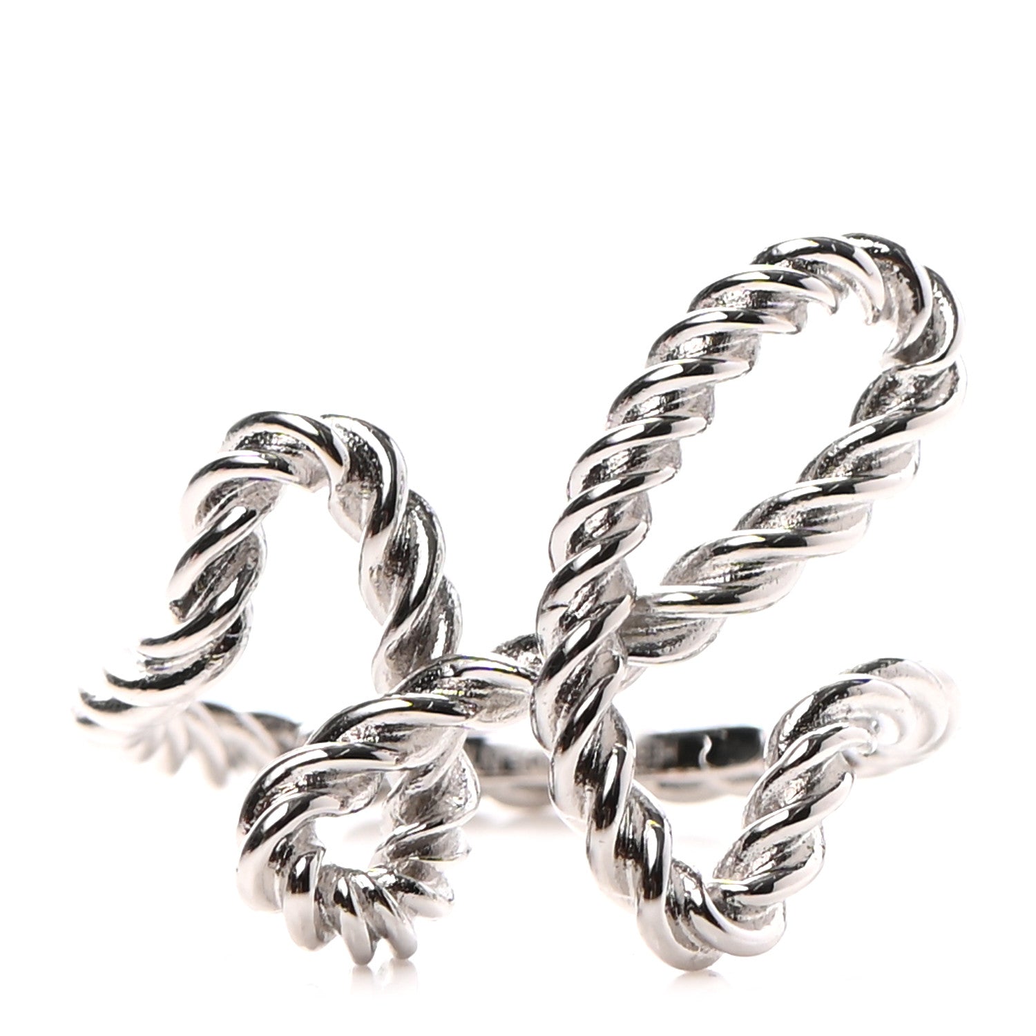 Hermes Brass Cord'H Scarf Ring Silver 1 of 5