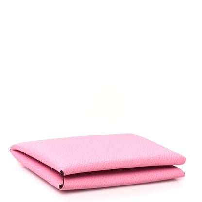 Hermes Epsom Calvi Card Case 5P Pink 4 of 10