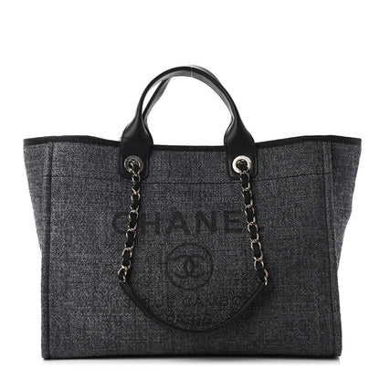 Chanel Lurex Boucle Medium Deauville Tote Black 1 of 9