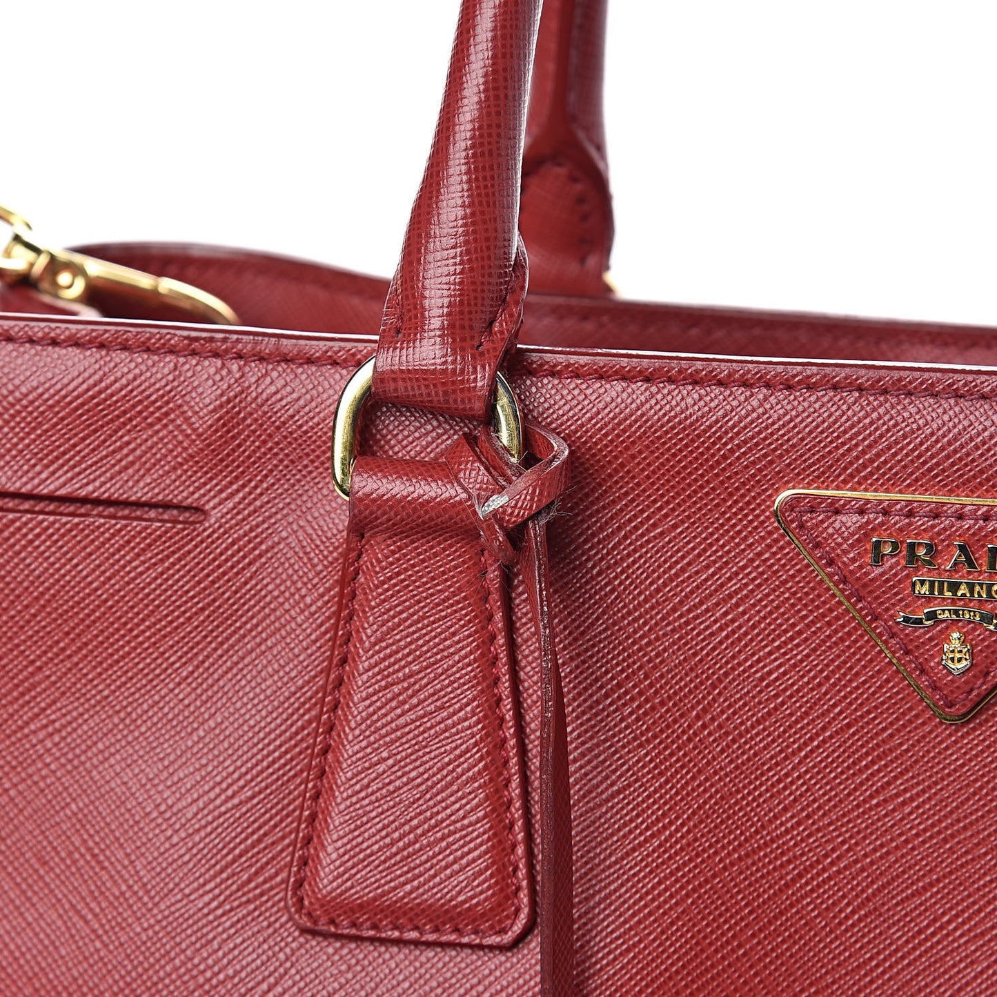 Saffiano Lux Medium Tote Fuoco