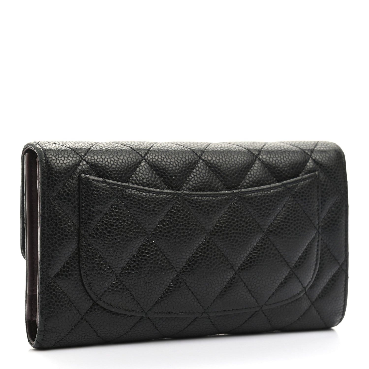Chanel Caviar Quilted Large Flap Wallet Black 3 of 15