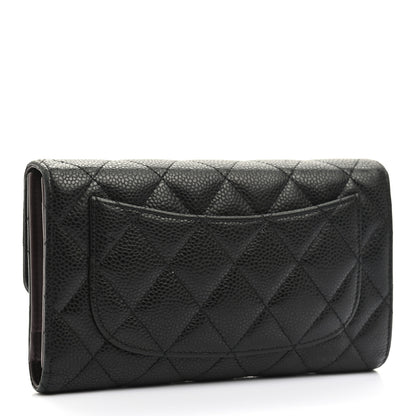 Chanel Caviar Quilted Large Flap Wallet Black 3 of 15