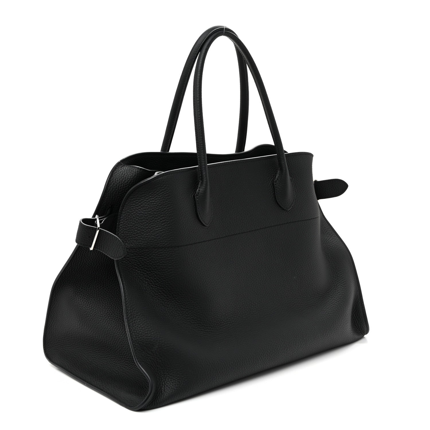 The Row Grained Calfskin Soft Margaux 17 Black 3 of 10